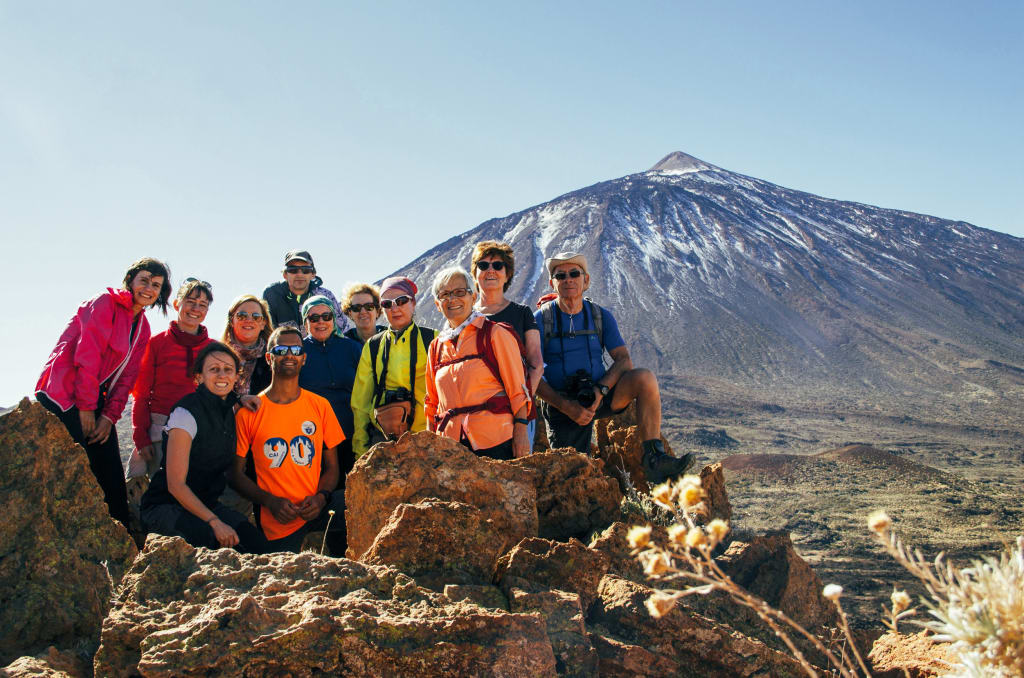Gruppo in viaggio a Tenerife con "Girolibero", trekking con guida, foto di gruppo